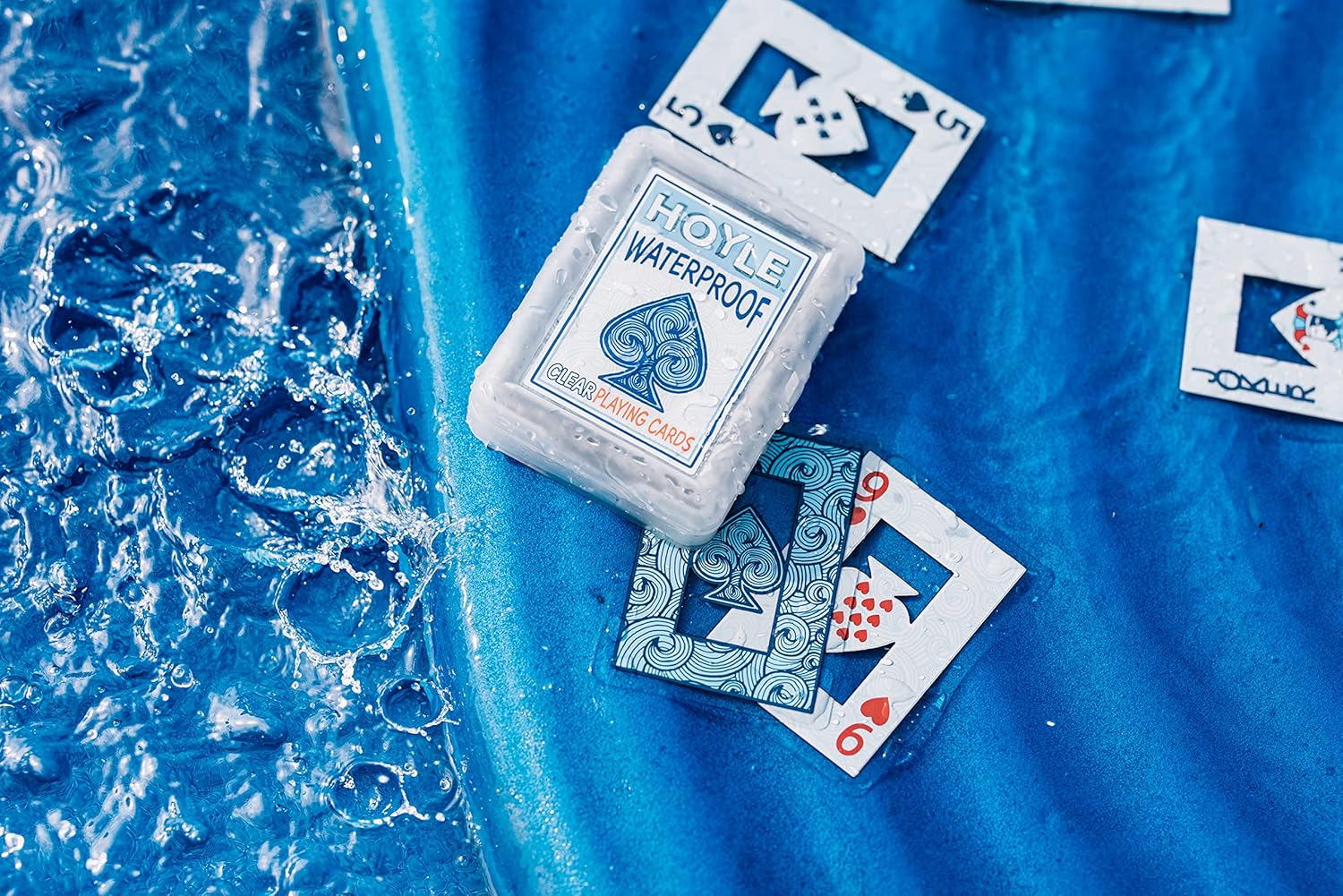 Hoyle Waterproof Playing Cards, Clear Plastic Deck of Cards for Outdoor Card Games, Camping, Beach, Pool & Travel Games (1 Deck) - Image 6