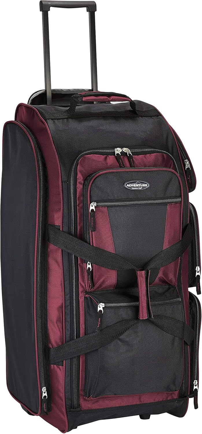 Travelers Club Xpedition 30 Inch Multi-Pocket Upright Rolling Duffel Bag - Image 5