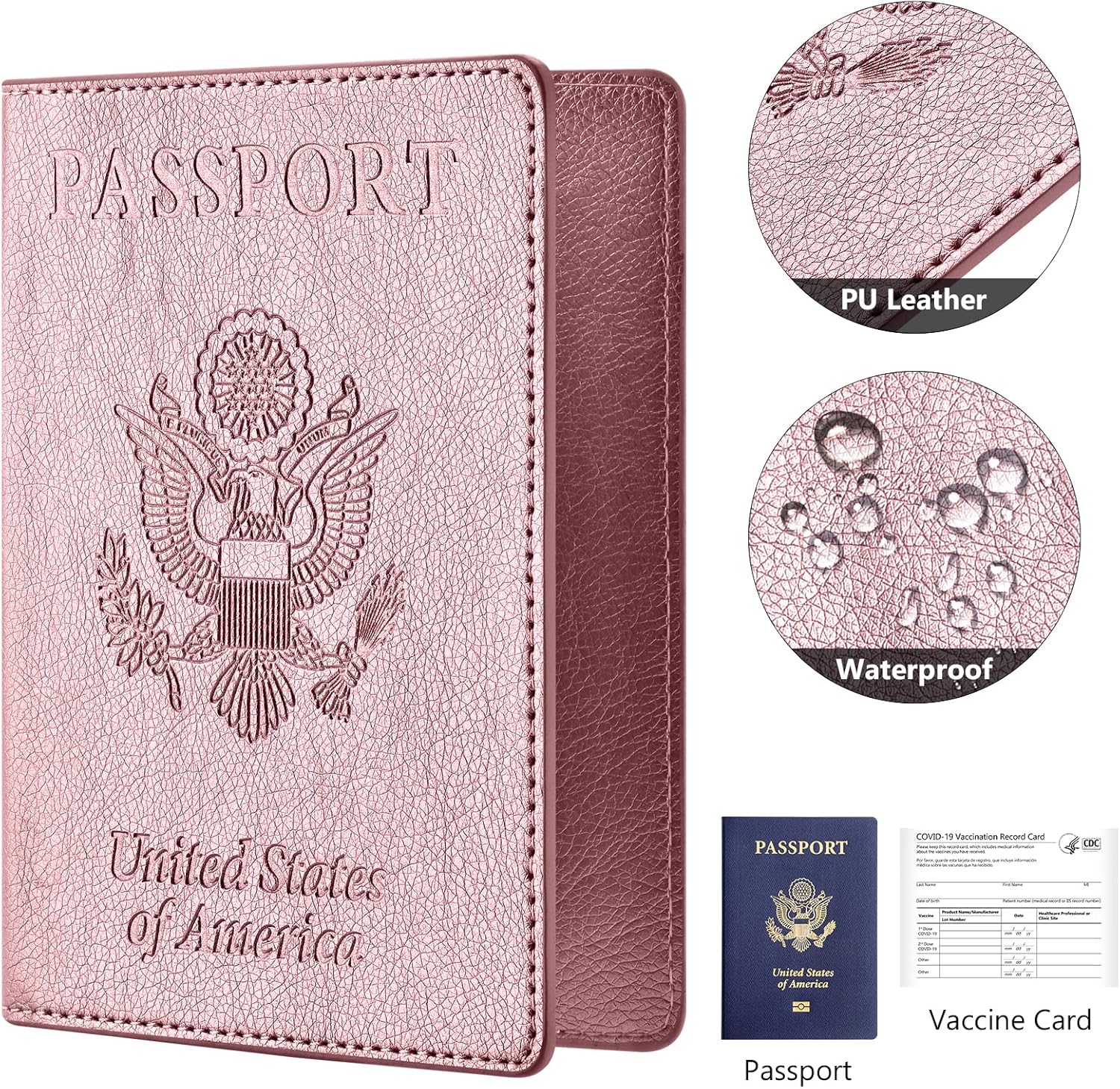 Eoehro Passport Holder for Travel Essentials-2Pack, Passport Wallet Cover Case for Travel Must Haves Accessories,Passport Book Holders for Women and Men - Image 4